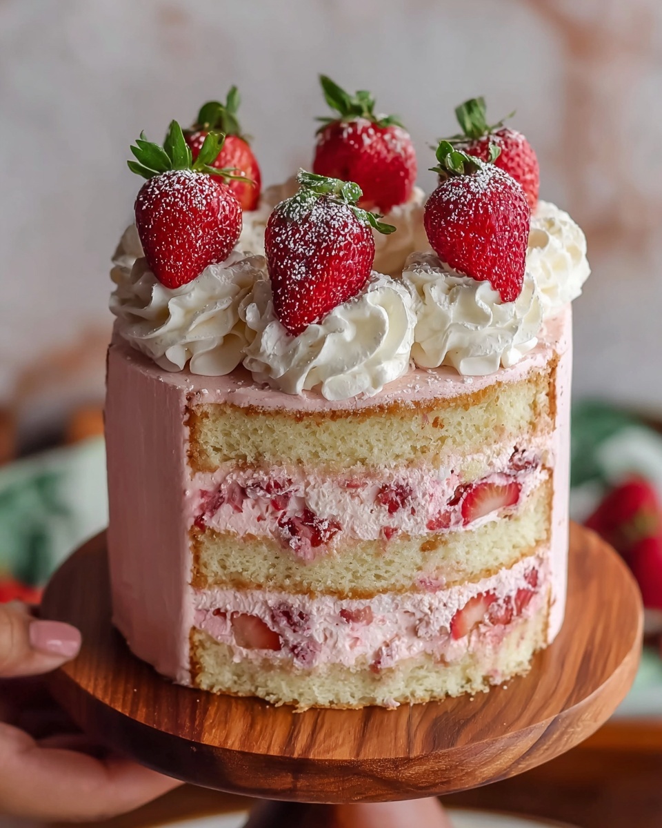 Best Strawberry Cake Ever Recipe - Recipe Image