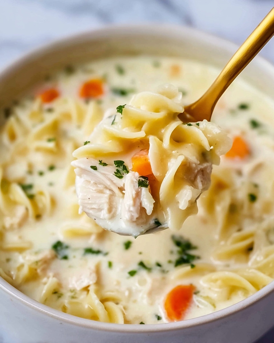 Creamy Chicken Noodle Soup Recipe - Recipe Image
