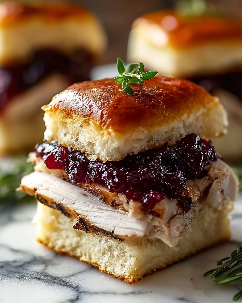 Baked Cranberry Turkey Sliders Recipe - Recipe Image