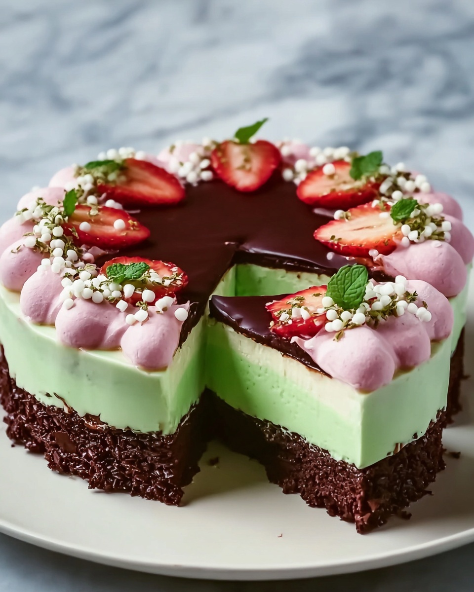 Chocolate Strawberry Mousse Cake Recipe - Recipe Image