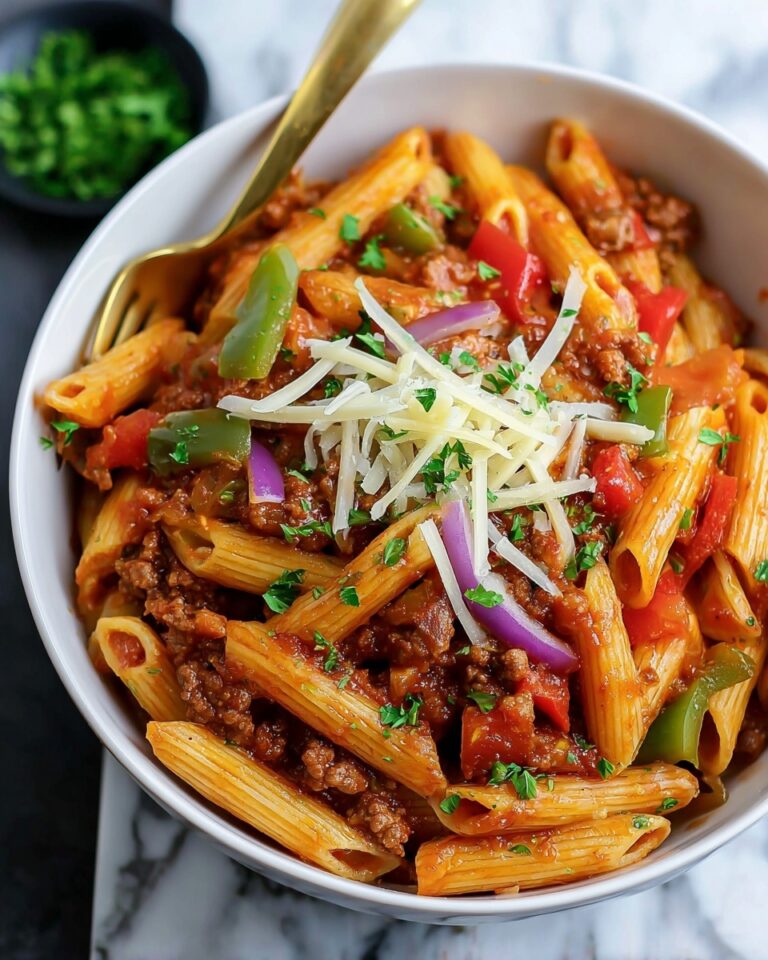 Instant Pot Enchilada Pasta with Ground Beef and Vegetables Recipe