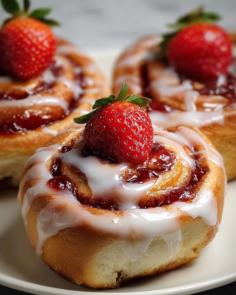 Strawberry Cheesecake Cinnabon Rolls Recipe - Recipe Image
