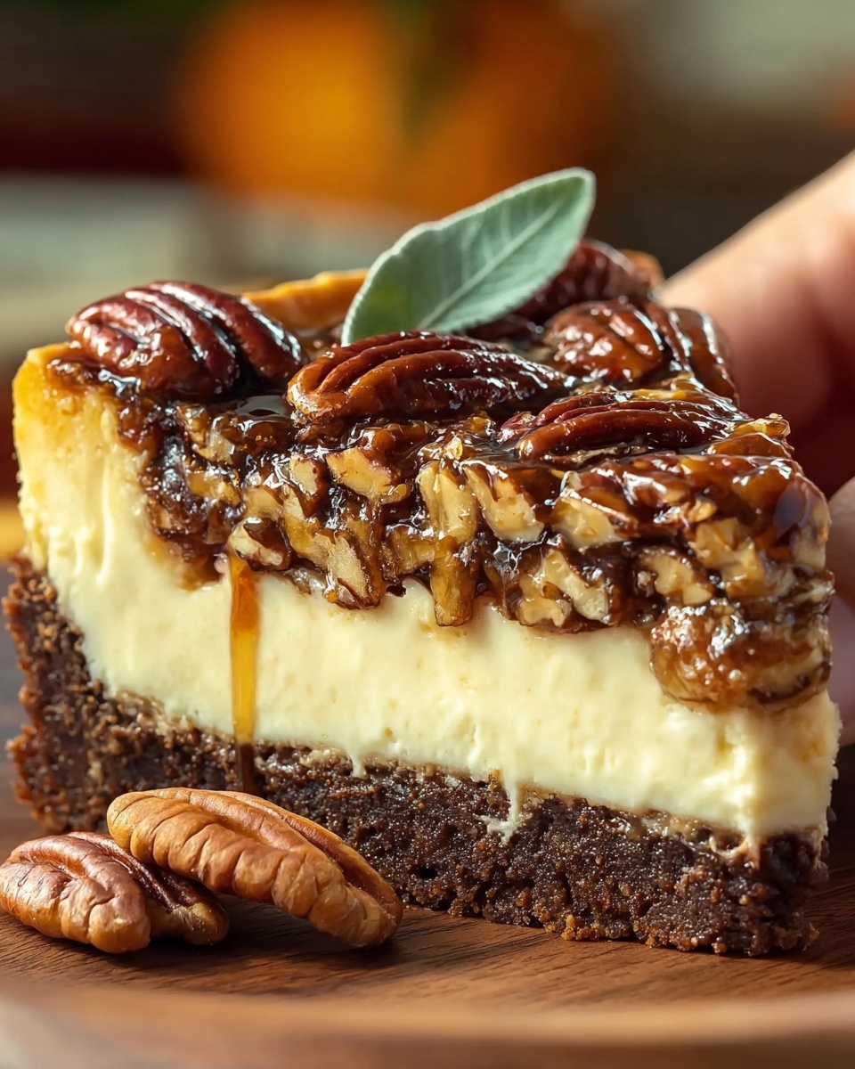 Kentucky Derby Pecan Pie Cheesecake Recipe - Recipe Image