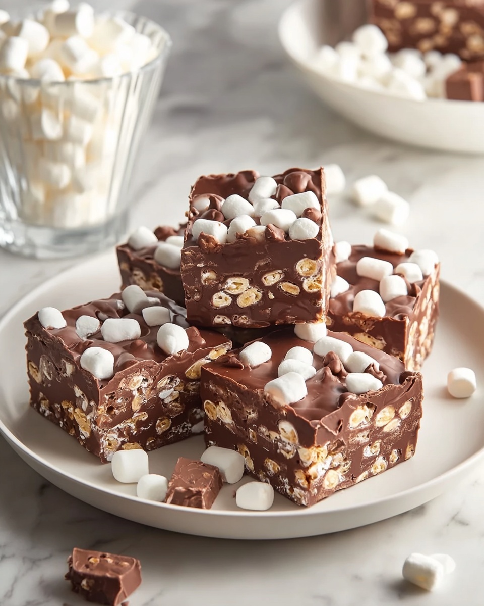 No-Bake Rocky Road Squares Recipe - Recipe Image