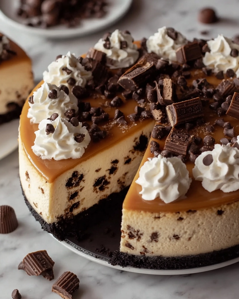 No Bake Cookie Dough Cheesecake Recipe - Recipe Image