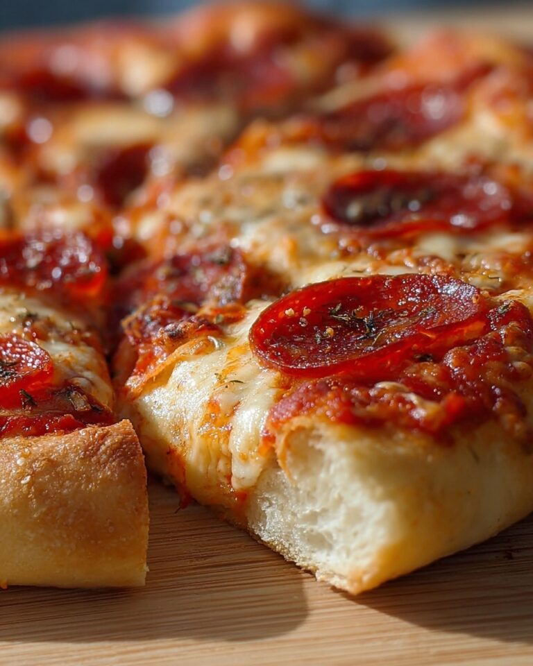 Stuffed Crust Pepperoni Pizza Recipe