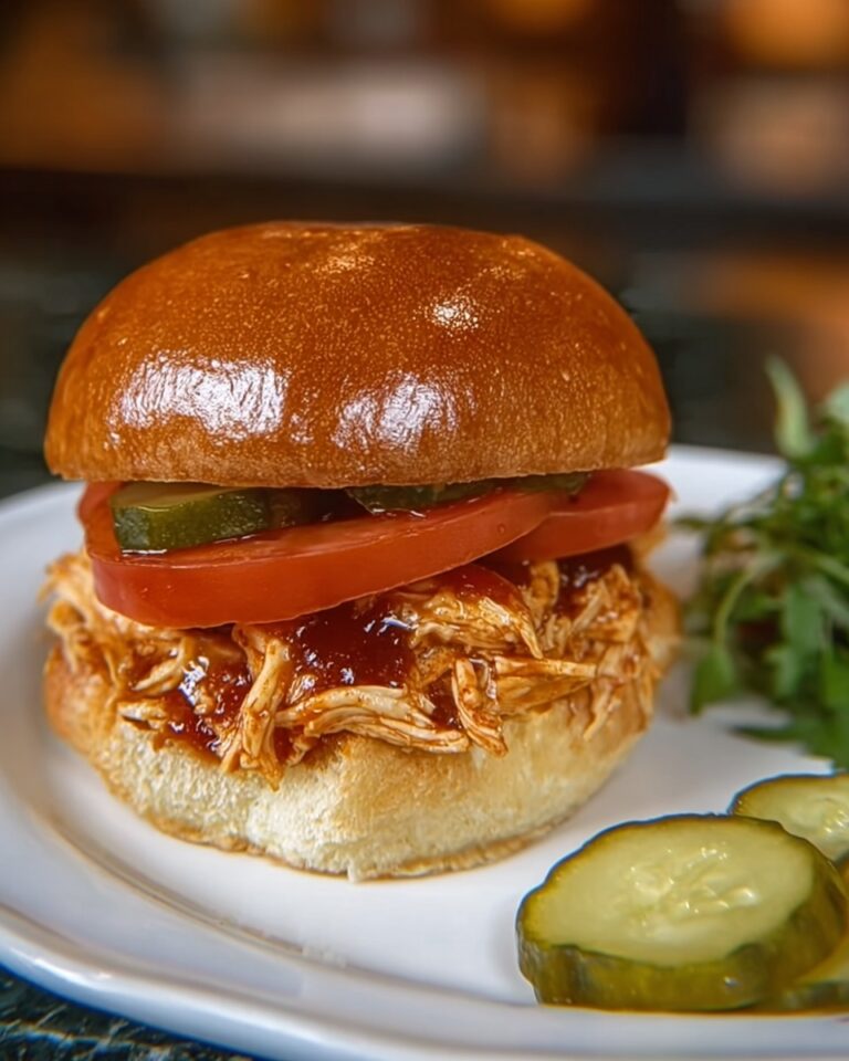 Slow Cooker Honey Mustard Shredded Chicken Sandwich Recipe