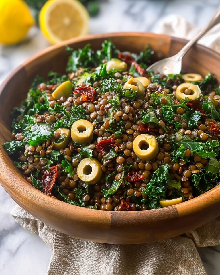 Lemon Pesto Lentil Salad Recipe