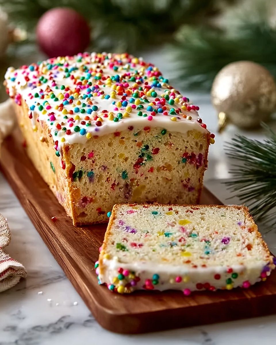 Easy Christmas Funfetti Bread Recipe - Recipe Image