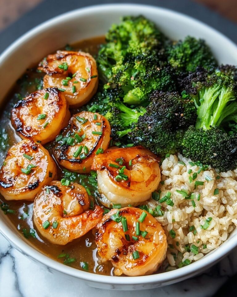 Honey Garlic Shrimp Bowls with Roasted Broccoli Recipe