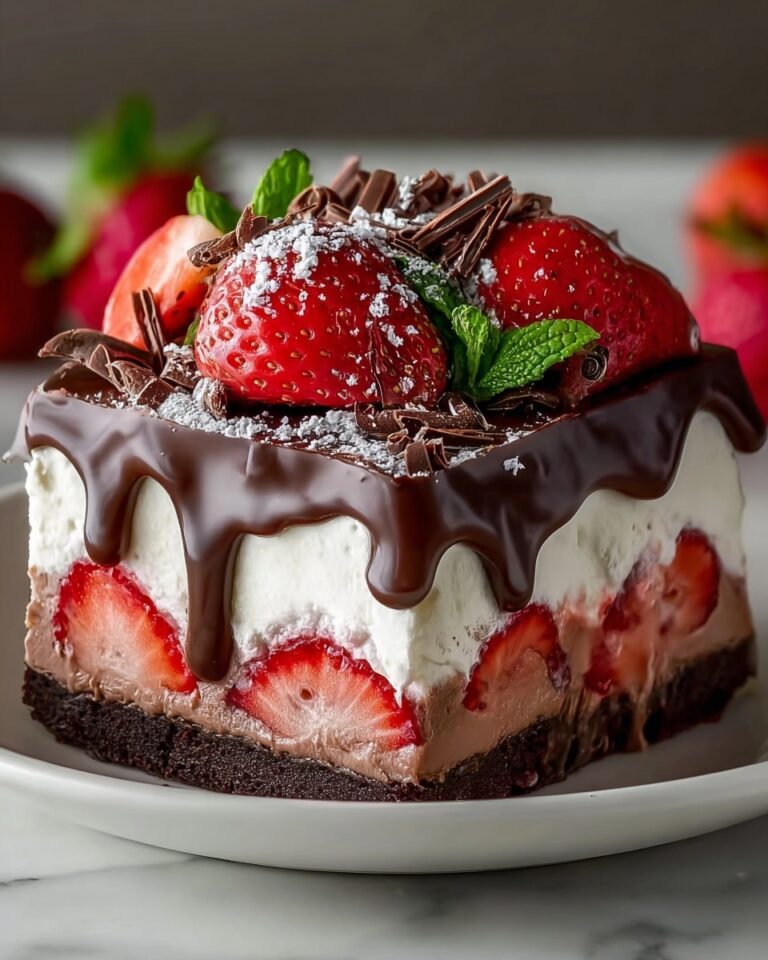 Decadent Strawberry Chocolate Fantasy Ice Cream Cake Recipe