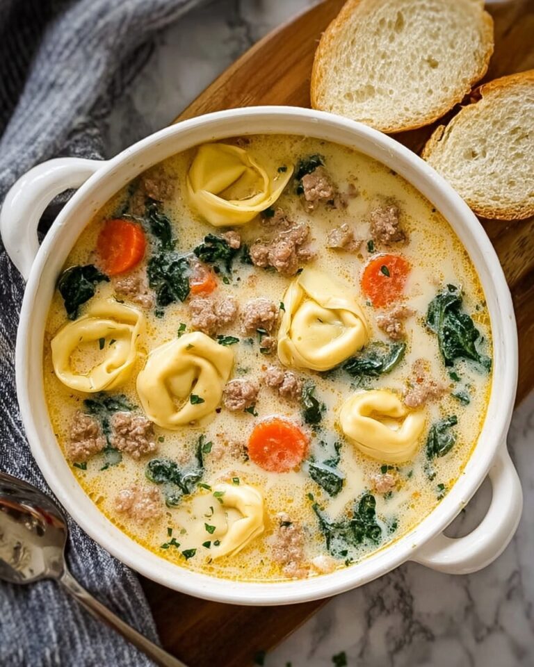 Spicy Beef Sausage and Tortellini Soup Recipe