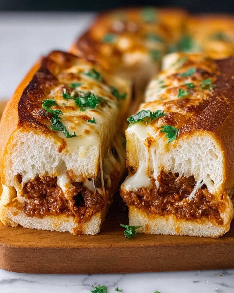 Lasagna Stuffed Garlic Bread Recipe