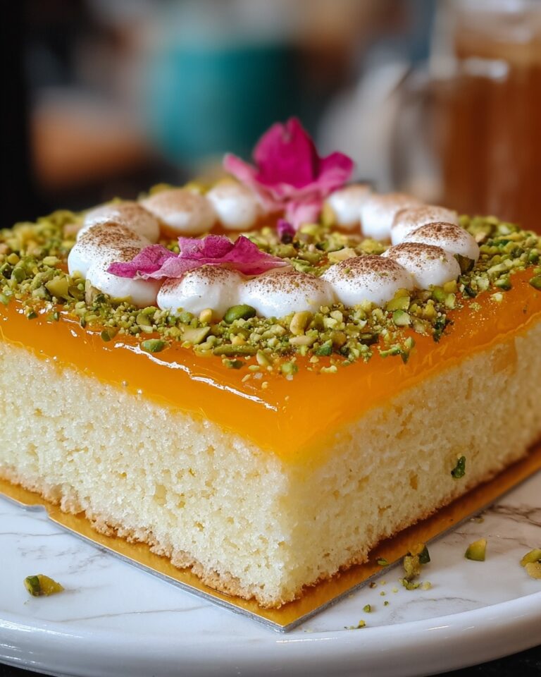 Semolina Cake With Cream (Basbousa) Recipe