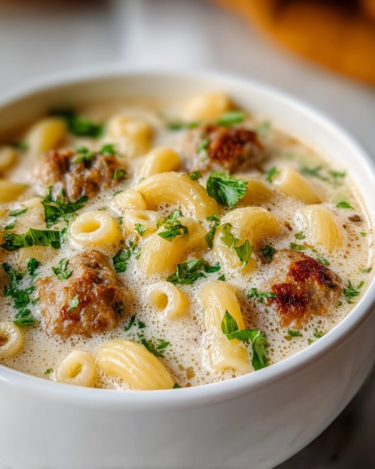 Cozy Creamy Parmesan Sausage Ditalini Soup Recipe