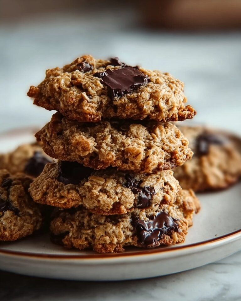Healthy Oatmeal Cookies with Dark Chocolate Chips and Nuts Recipe