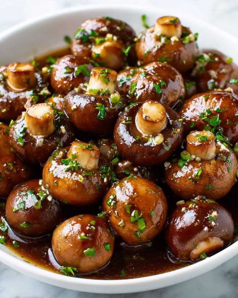 Balsamic Soy Roasted Garlic Mushrooms Recipe