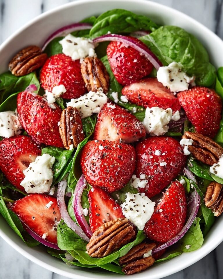 Strawberry Spinach Salad with Bacon, Feta, and Poppy Seeds Recipe