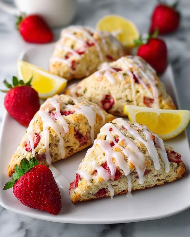 Strawberry Scones with Lemon Glaze Recipe