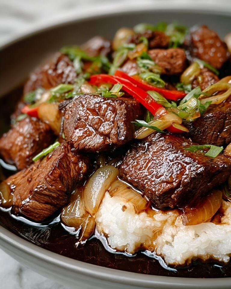 Sizzling Chinese Pepper Steak with Onions Recipe