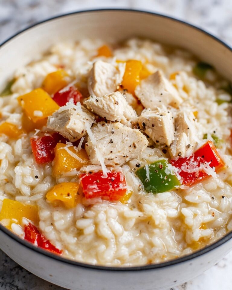 Chicken Risotto with Red Bell Peppers and Parmesan Recipe