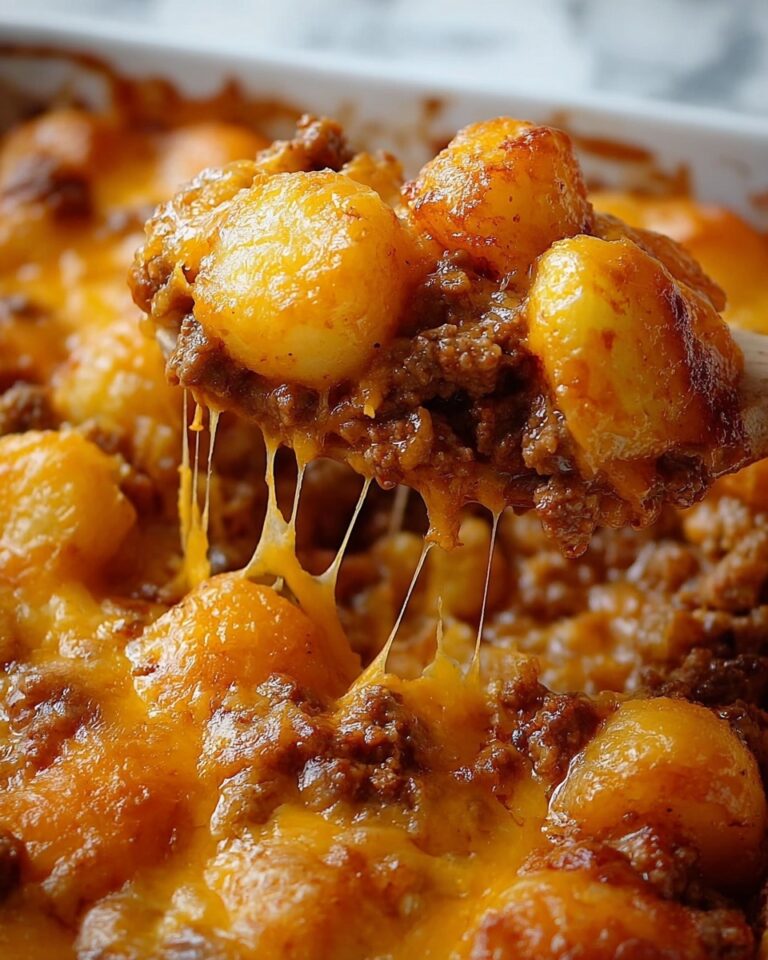 Cheesy Ground Beef Tater Tot Casserole Recipe