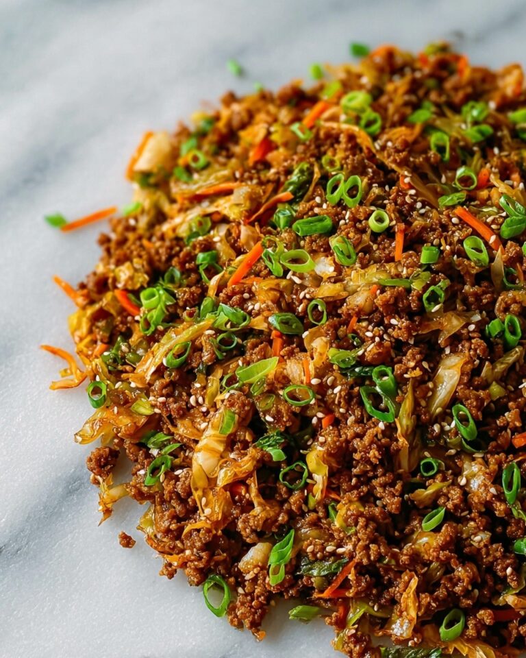 Healthy Chinese Ground Beef & Cabbage Stir Fry Recipe