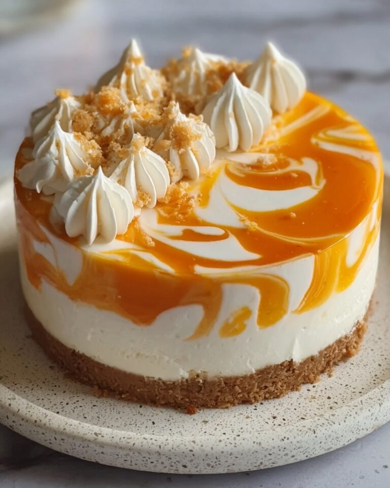 No-Bake Mango Swirl Cheesecake Recipe