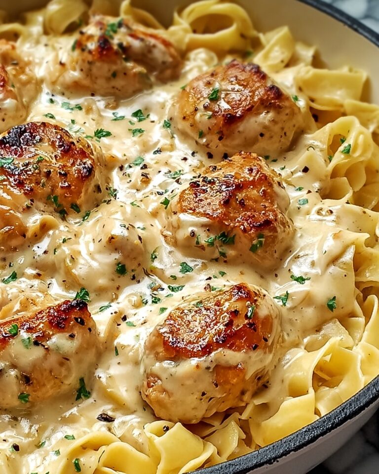 Creamy Chicken with Buttered Egg Noodles Recipe