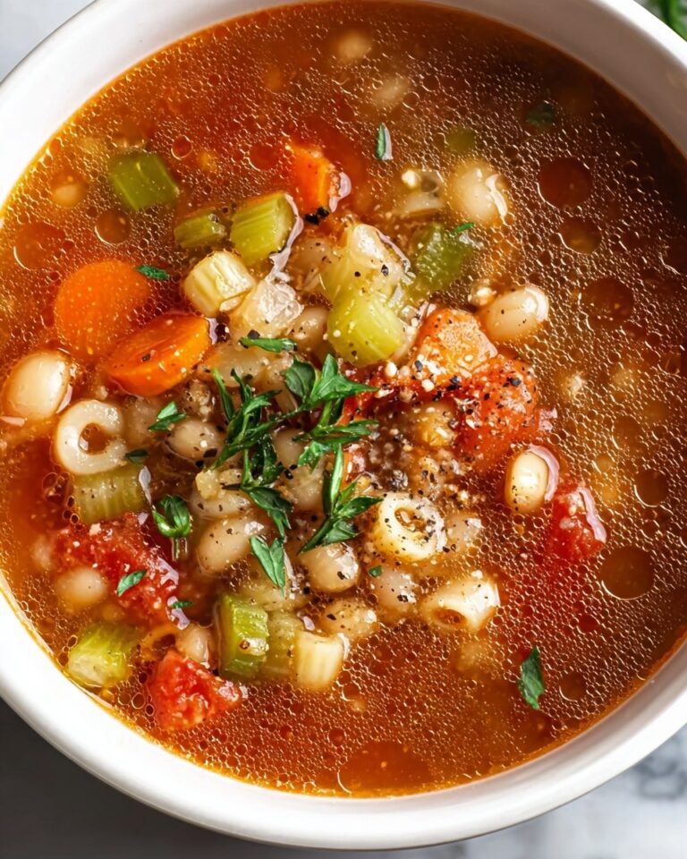 Hearty Minestrone Soup with Pasta and Beans Recipe