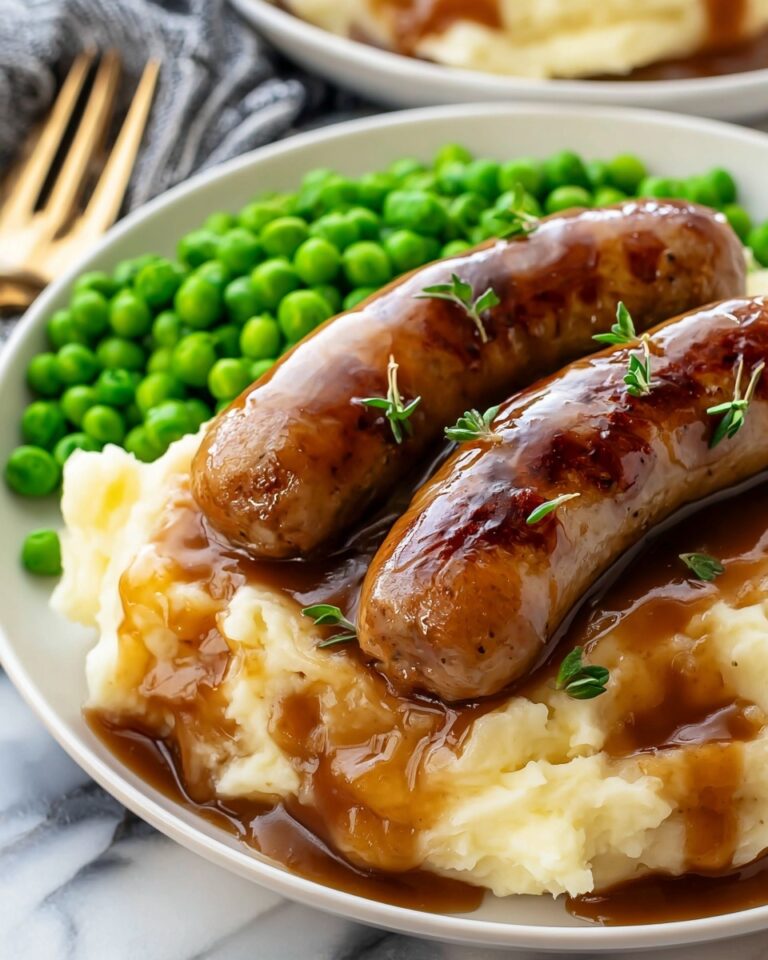 Bangers and Mash with Onion Gravy Recipe