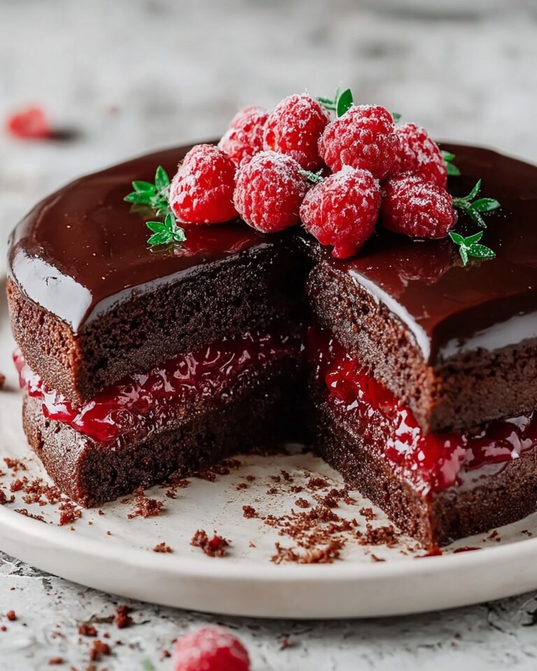 Decadent Chocolate Cake with Fresh Raspberry Bliss Recipe