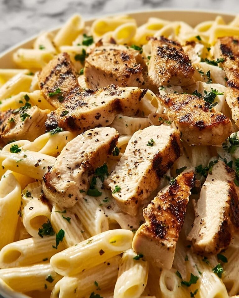 Creamy Garlic Chicken & Penne Recipe