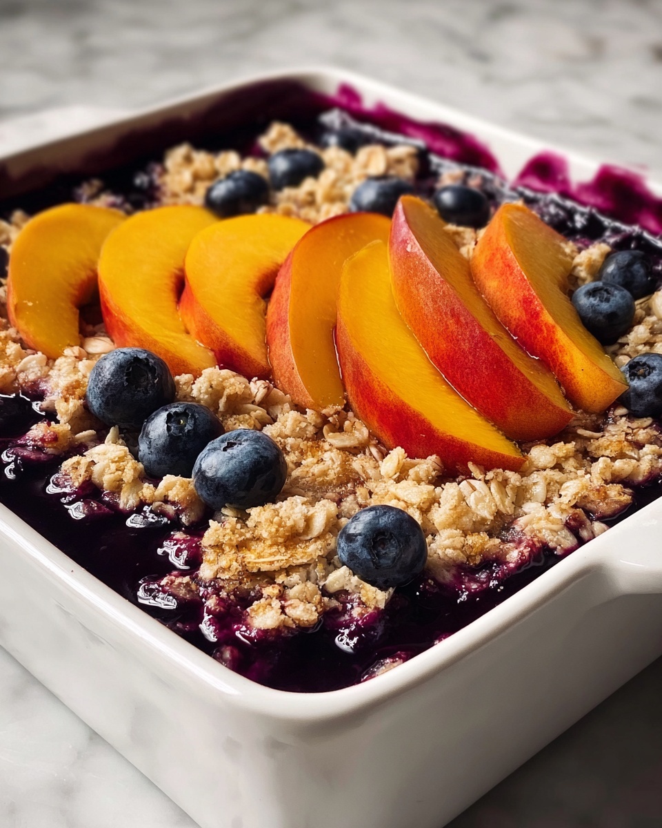 Peach Blueberry Crisp Recipe - Recipe Image