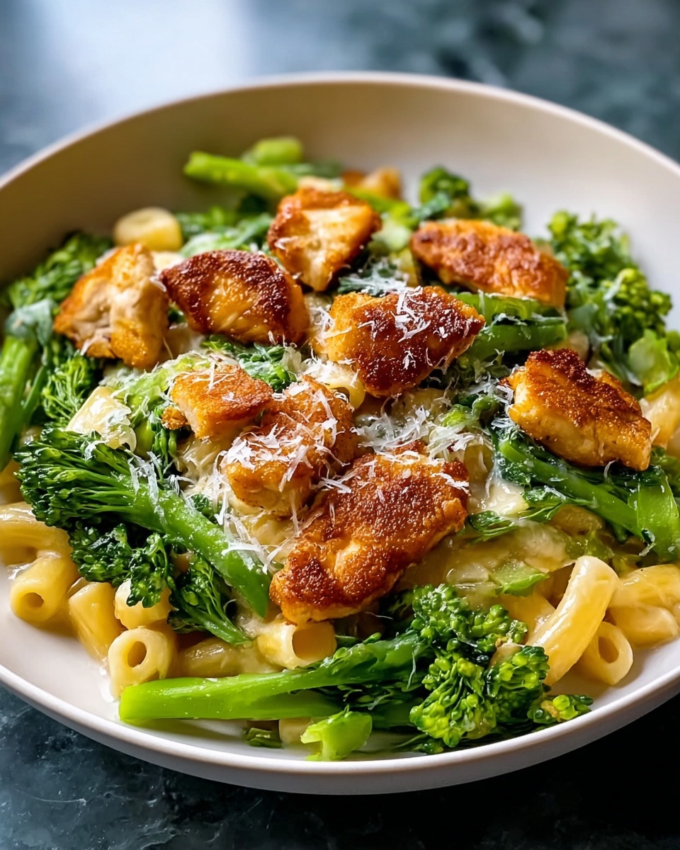 Parmesan Chicken Florentine and Broccoli Pasta Recipe - Recipe Image