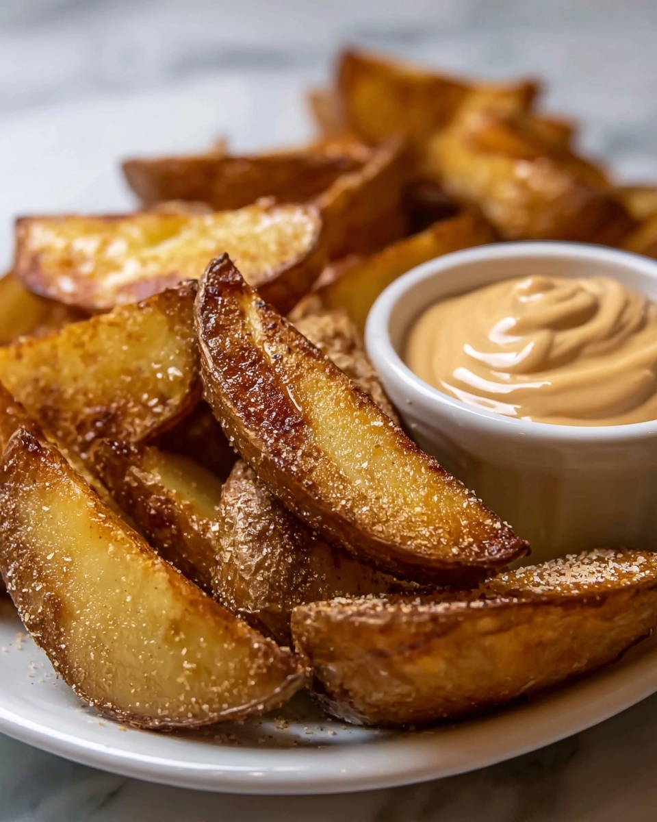 Air Fried Apple Wedges with Caramel Whipped Cream Dipping Sauce Recipe - Recipe Image