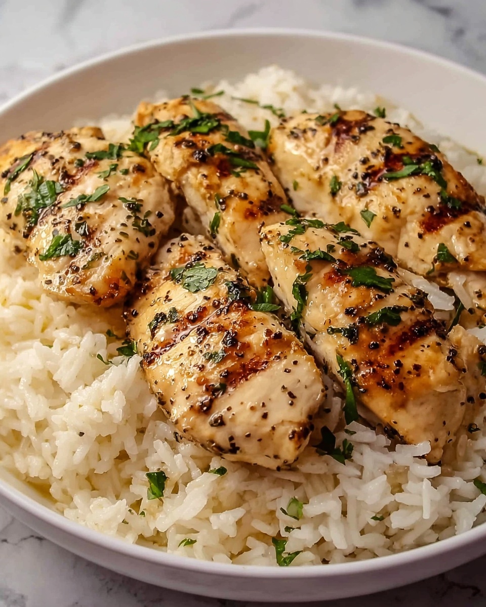 Chicken Scampi with Garlic Parmesan Rice Recipe - Recipe Image