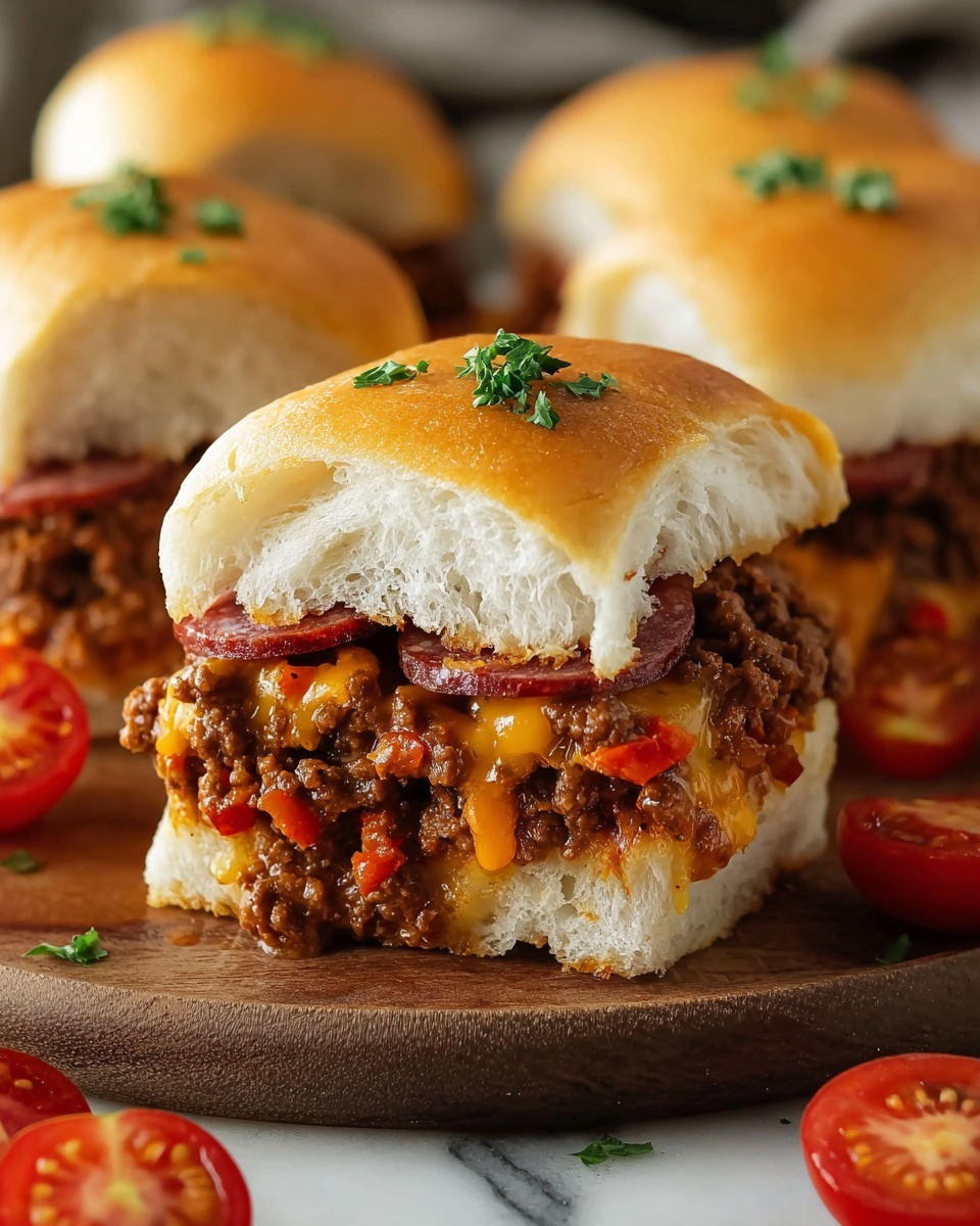 Pepperoni Pizza Sloppy Joes Recipe - Recipe Image