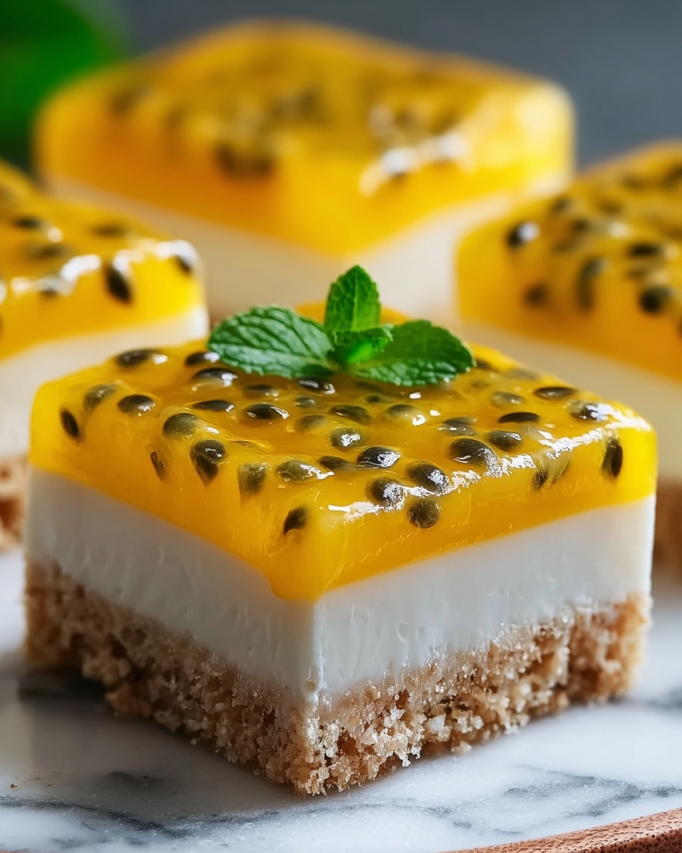 No-Bake Passion Fruit Slice Recipe - Recipe Image