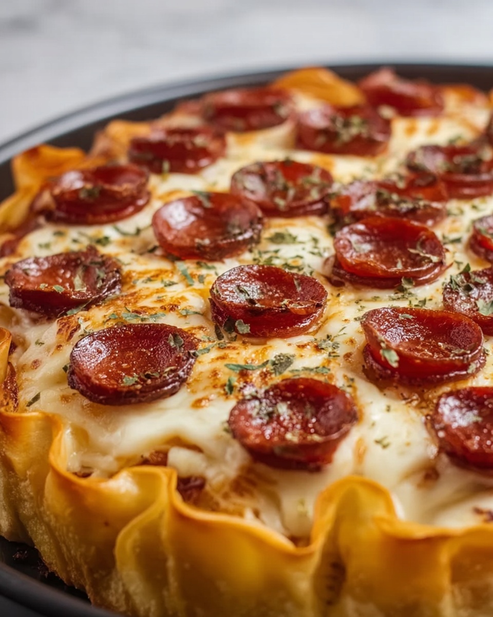 Cheese Tortellini Pepperoni Pizza Casserole Recipe - Recipe Image