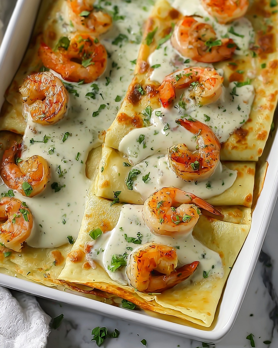 Roasted Shrimp Enchiladas with Jalapeño Cream Sauce Recipe - Recipe Image