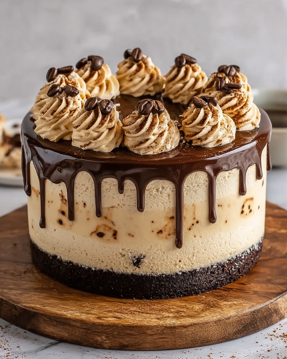 Coffee Ice Cream Cake with Hot Fudge and Chocolate Shavings Recipe - Recipe Image
