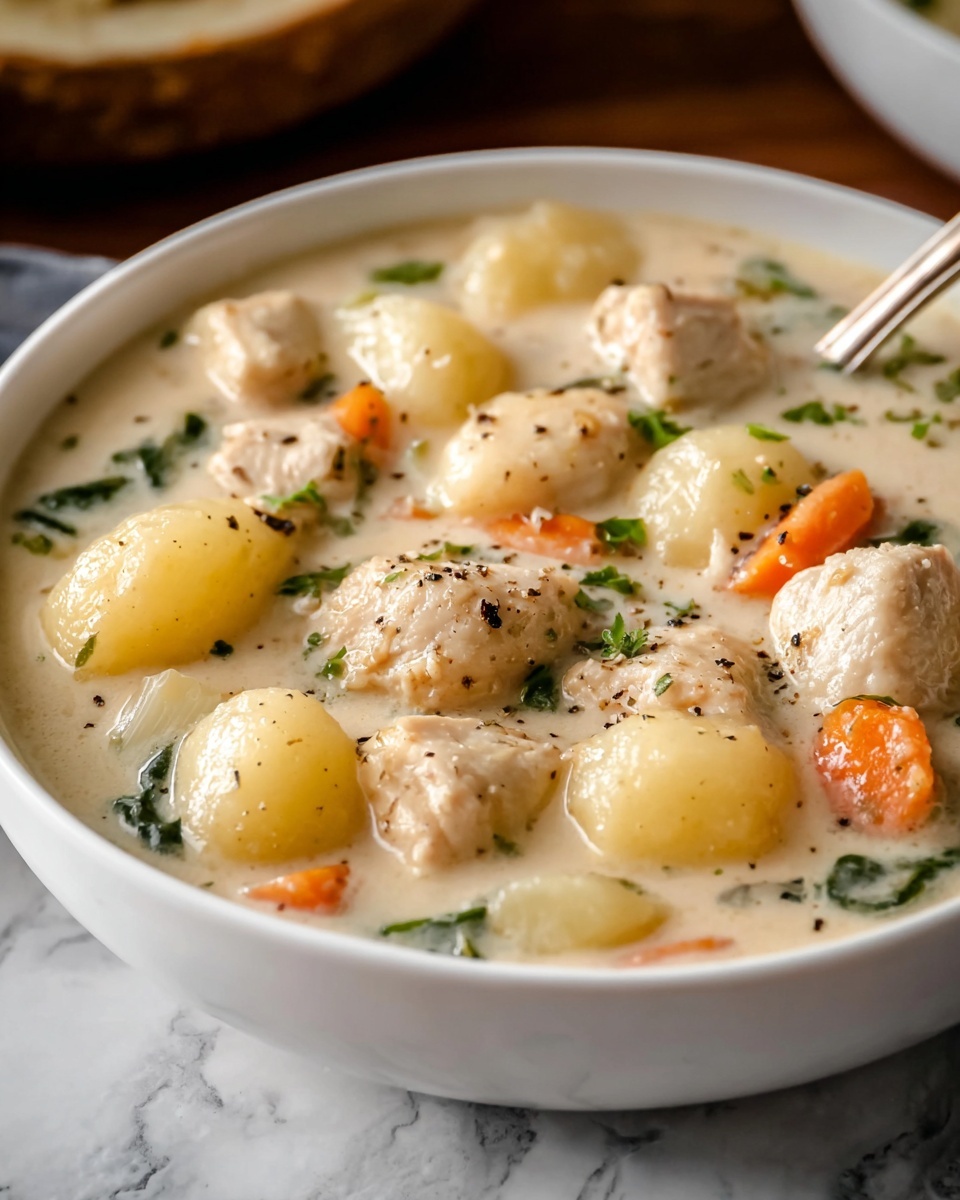 Creamy Winter Lemon Chicken Gnocchi Soup Recipe - Recipe Image