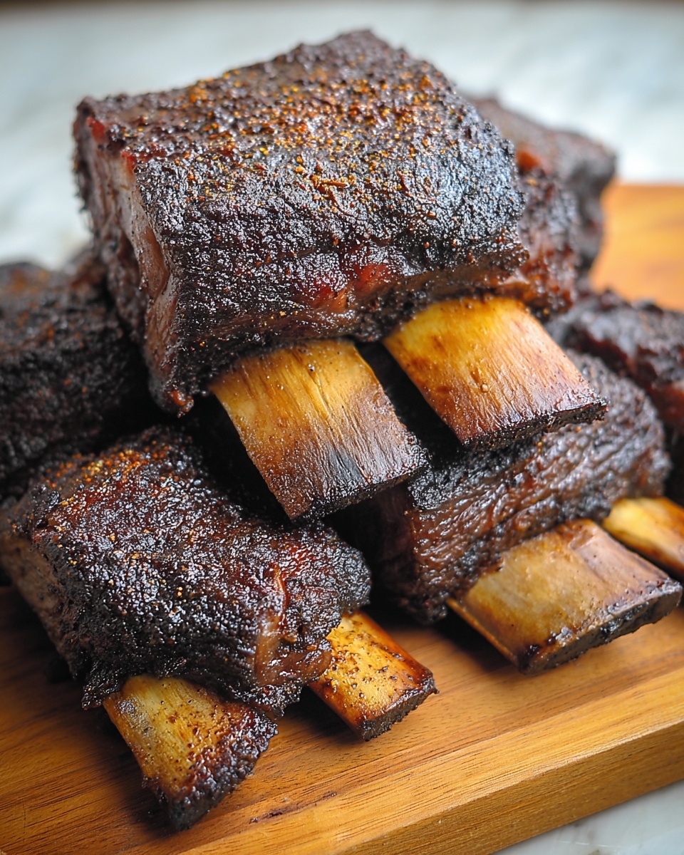 Smoked Beef Short Ribs with Jeff’s Original Rub and Barbecue Sauce Recipe - Recipe Image