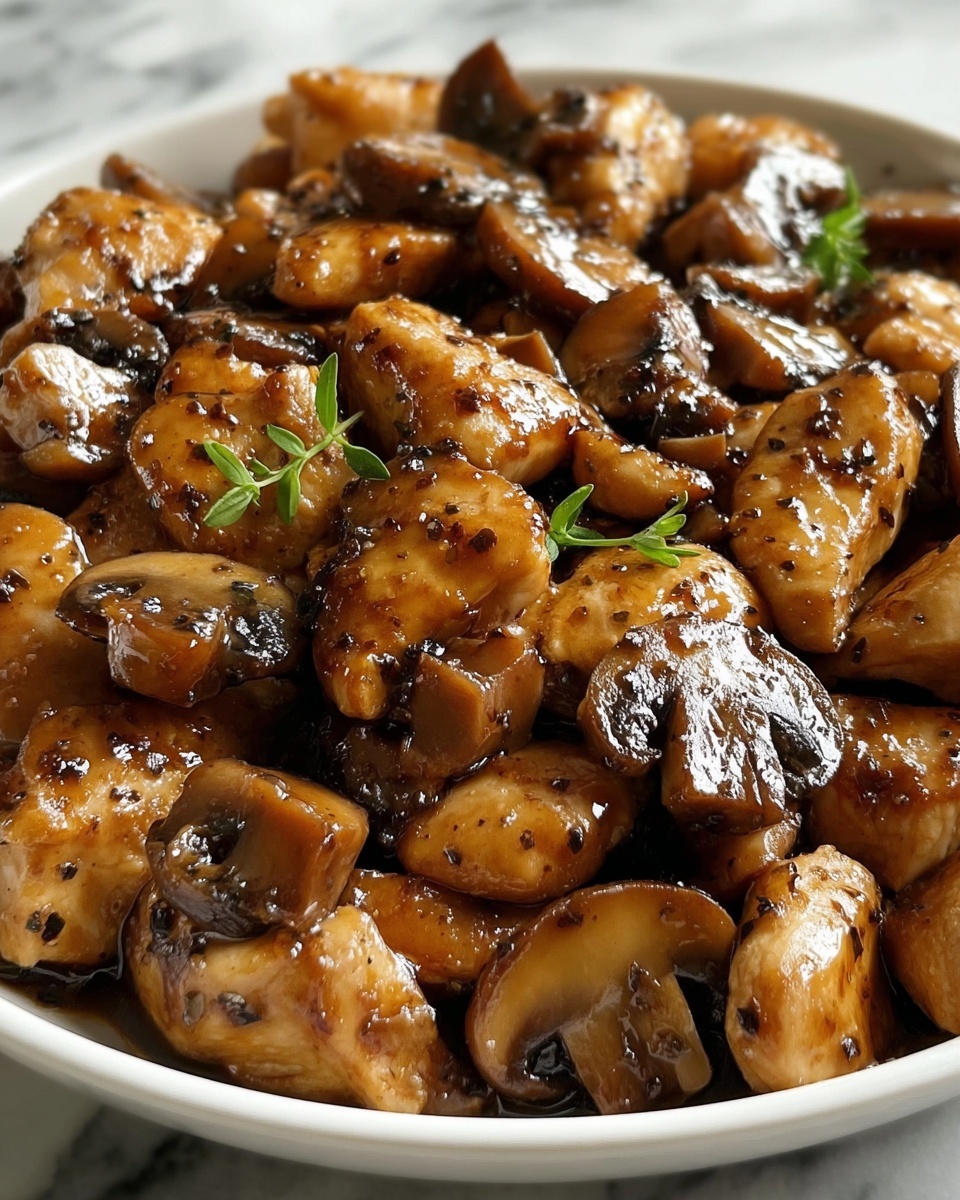 Black Pepper Chicken with Mushrooms Recipe - Recipe Image