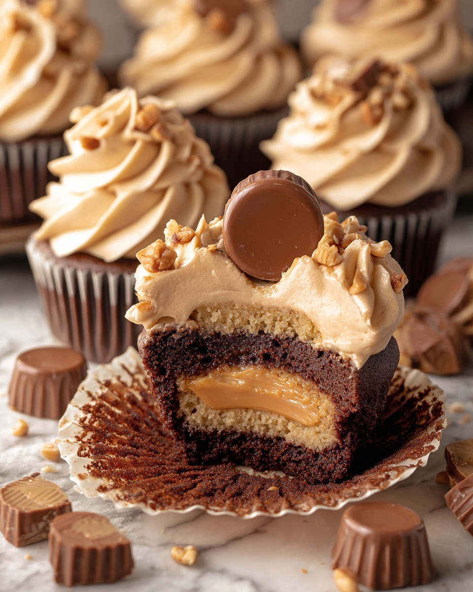 Peanut Butter Cup Cupcakes Recipe - Recipe Image