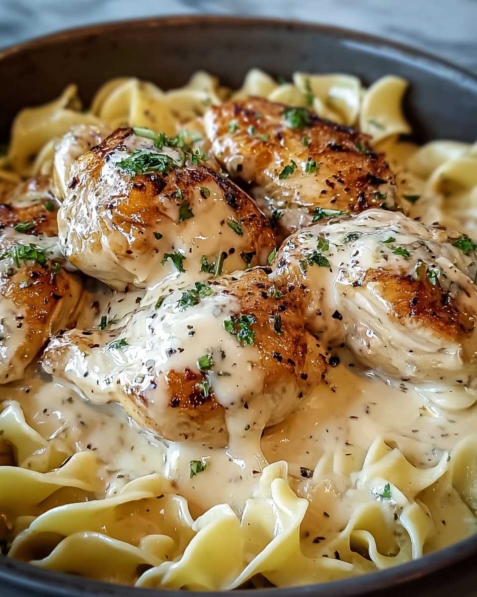 One-Pan Chicken with Buttered Noodles Recipe - Recipe Image