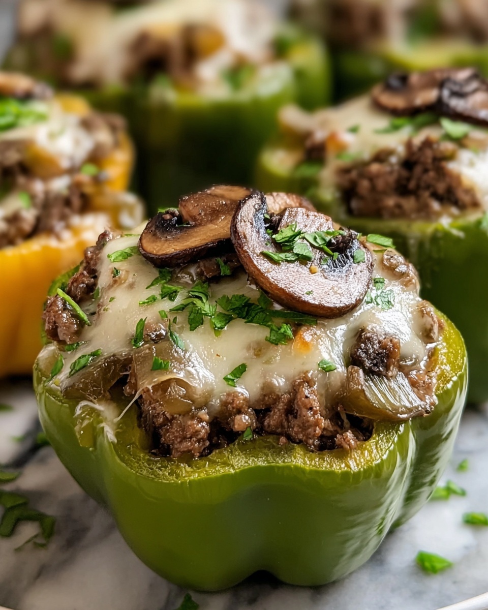Philly Cheesesteak Stuffed Peppers Recipe - Recipe Image