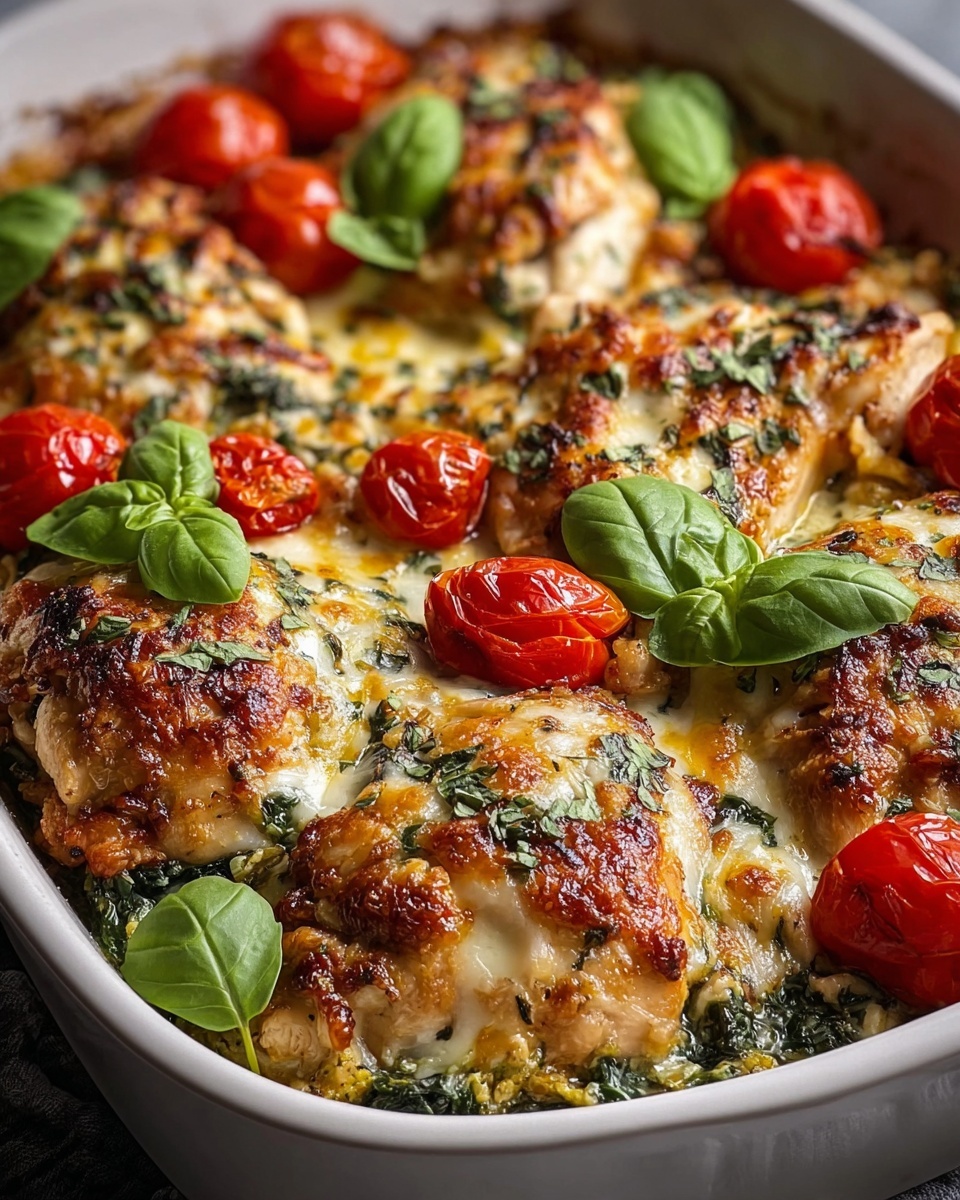 Baked Tuscan Chicken Casserole Recipe - Recipe Image