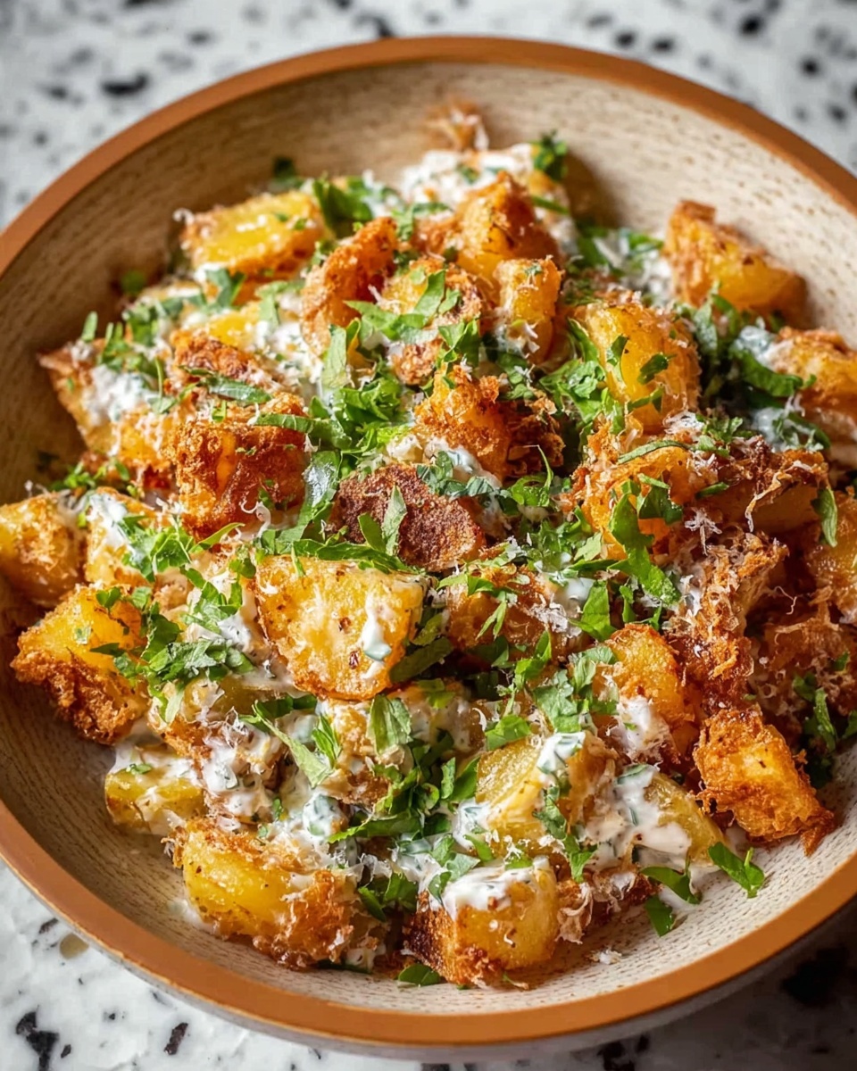 Crispy Smashed Potato Salad Recipe - Recipe Image